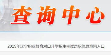 2019年遼寧省職業(yè)教育對(duì)口升學(xué)招生考試錄取信息查詢(xún)指南